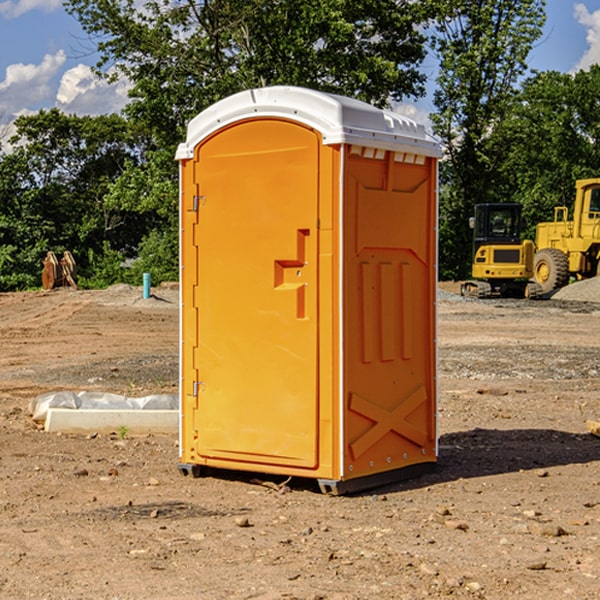 how often are the porta potties cleaned and serviced during a rental period in Center Conway